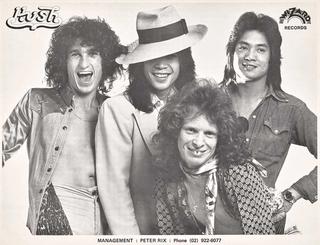 Promotional record company image of the band Hush.