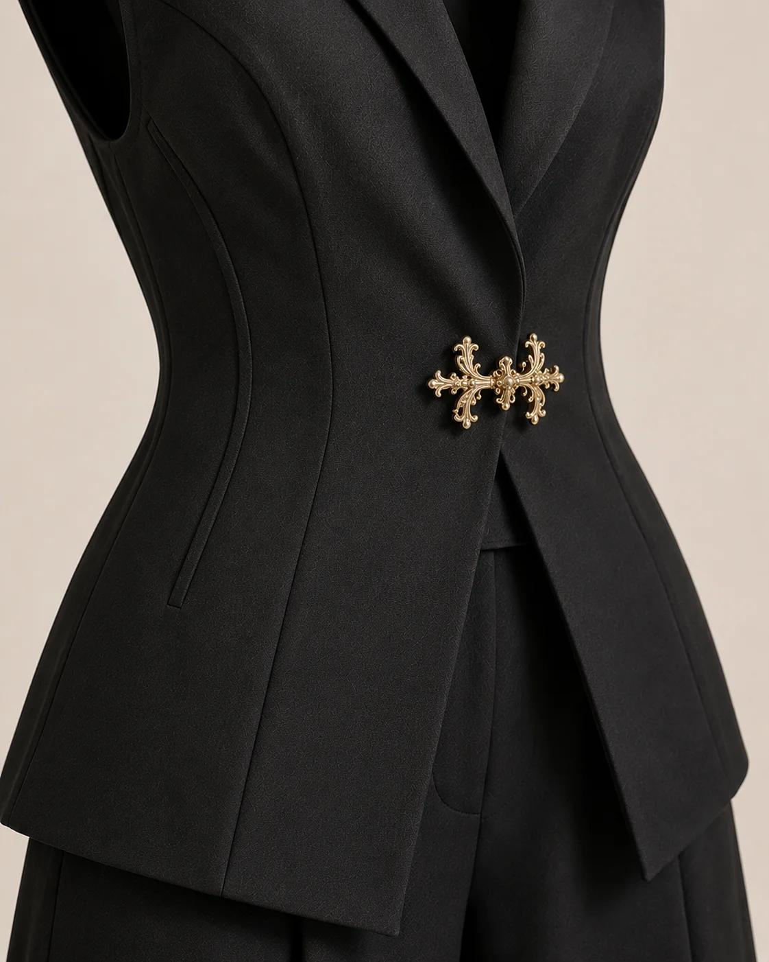 Élan Sculpt Waistcoat & Palazzo Set