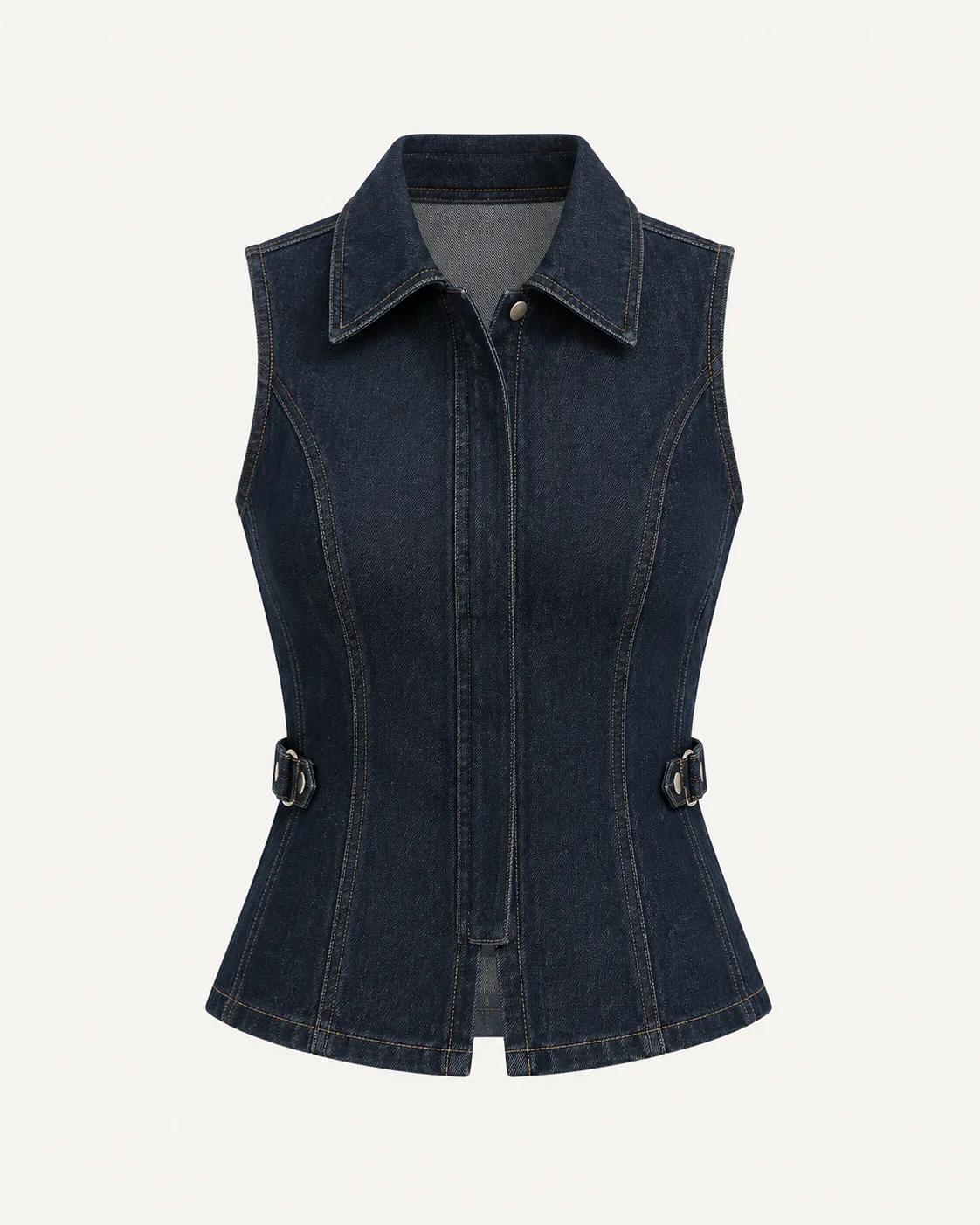 Nova Sculpt Denim Vest — view 1 of 3