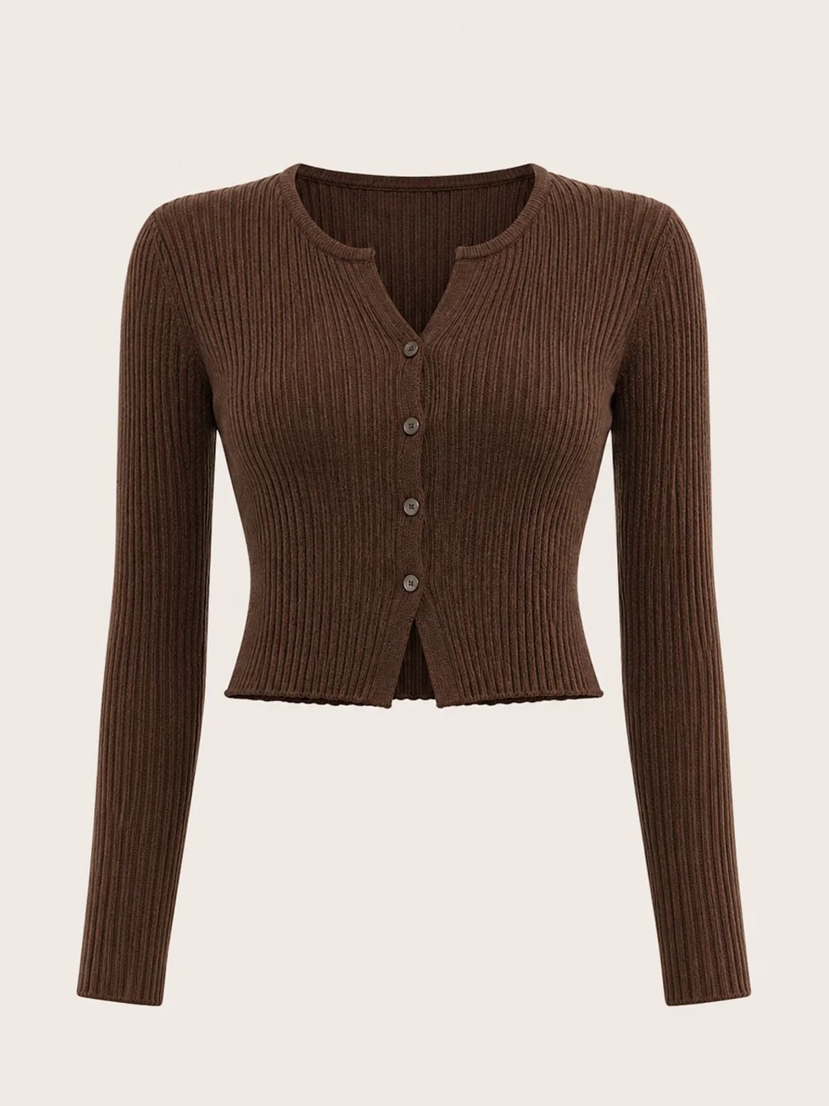 Mocha Rib Knit Top