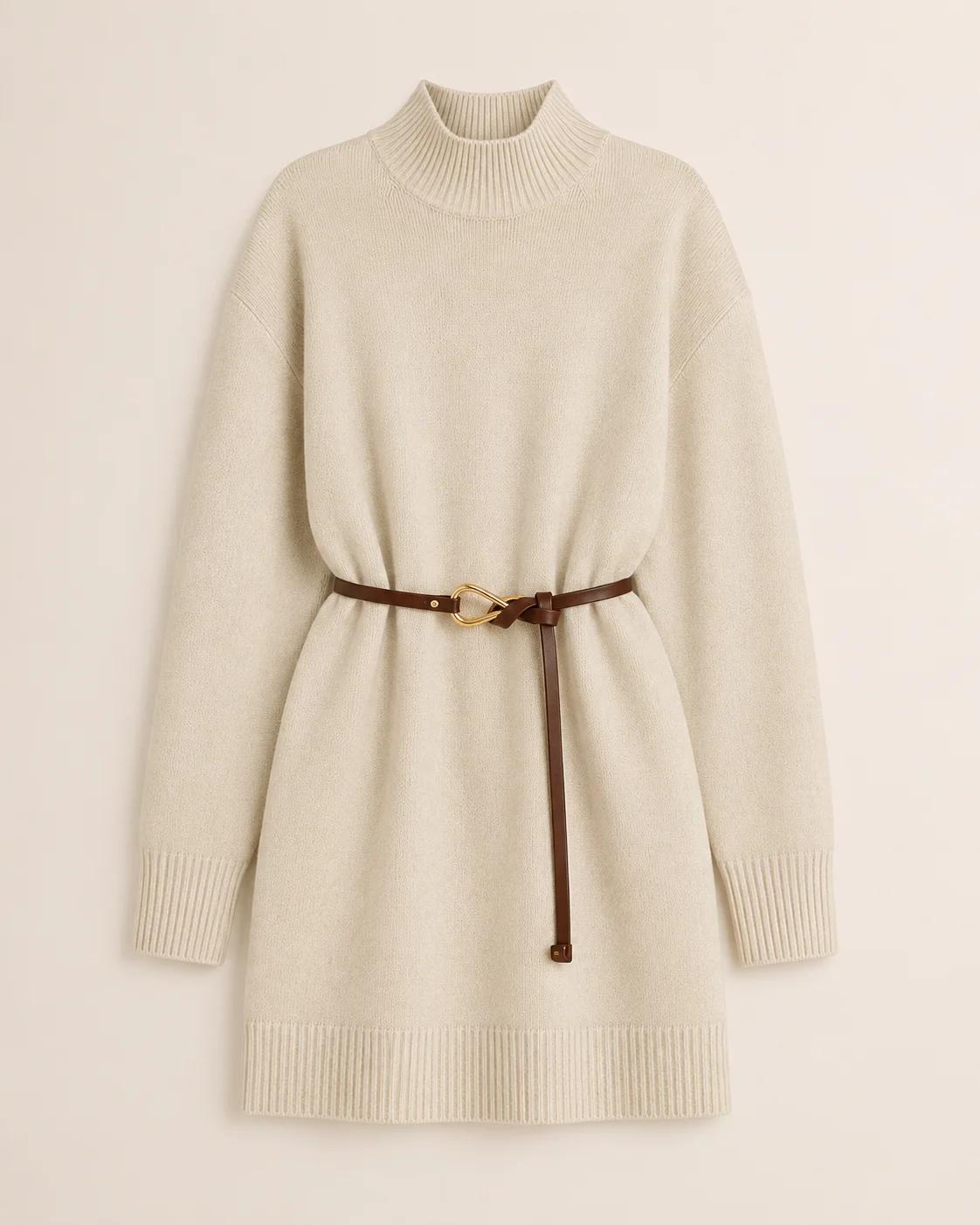 Aurielle Belted Knit Mini Dress — view 1 of 3