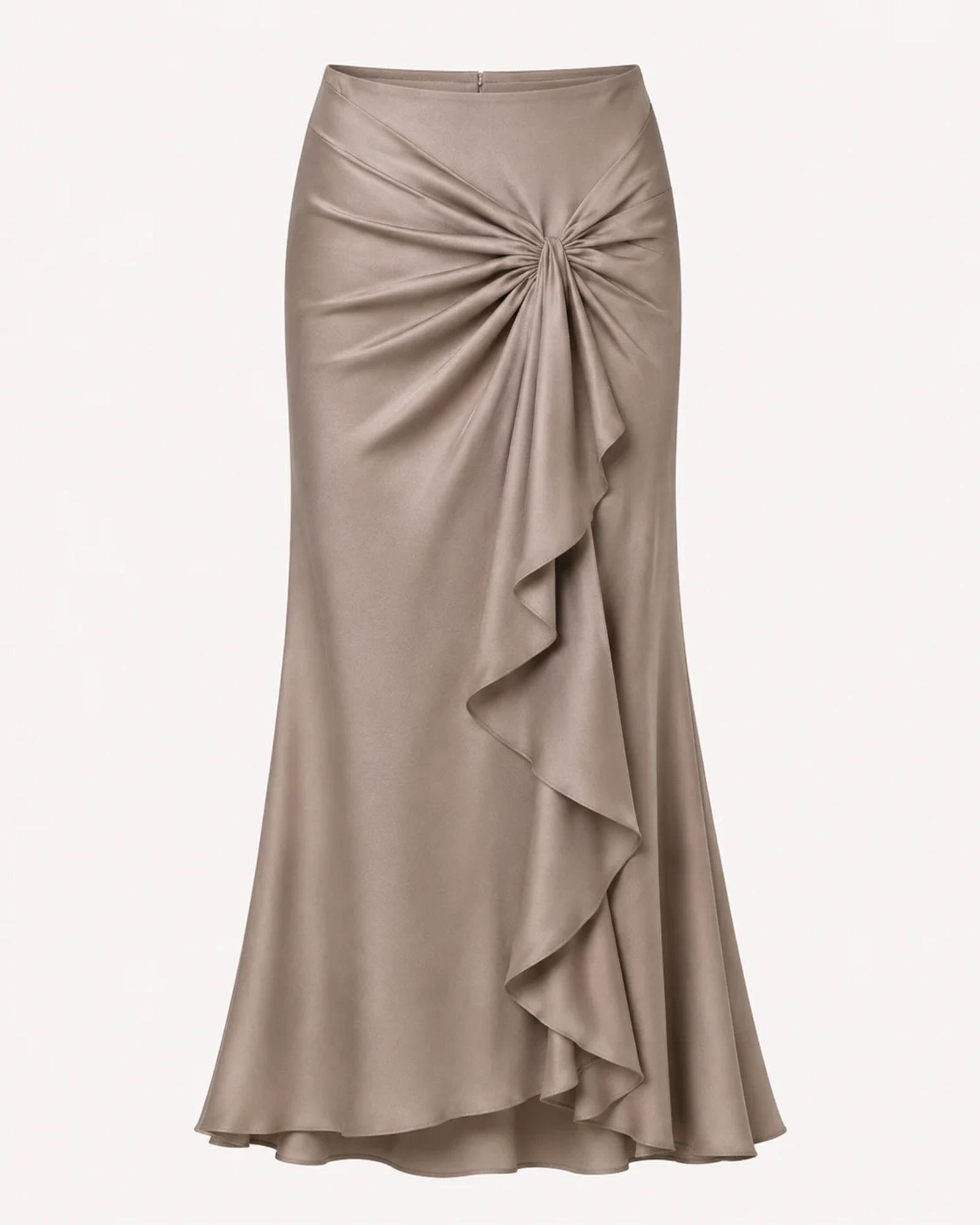 Sculpted Ruche Satin Skirt — view 1 of 3