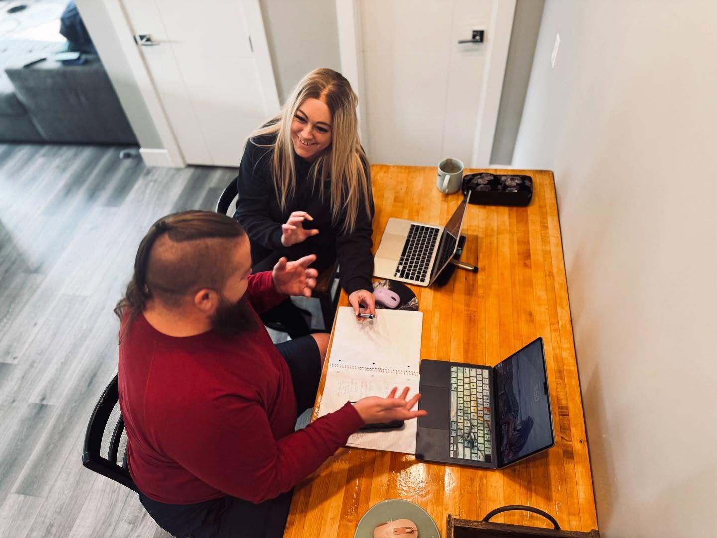 Dustin and Jamie working together