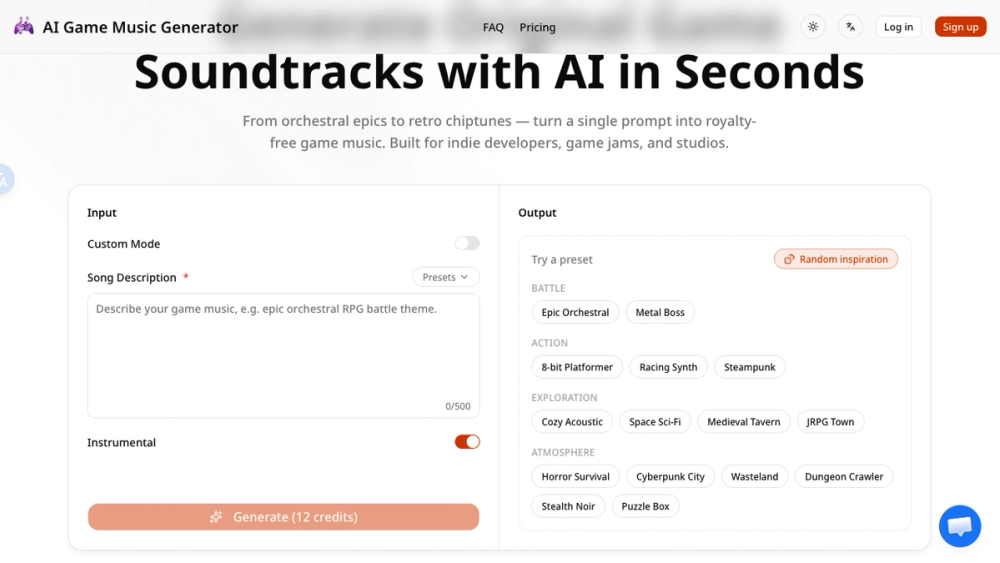 image of AI Game Music