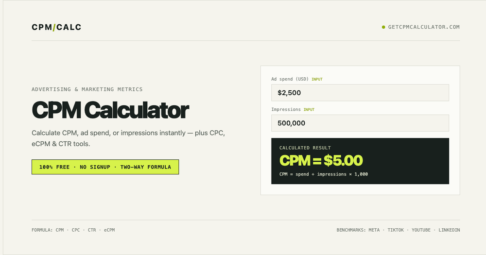 image of CPM Calculator