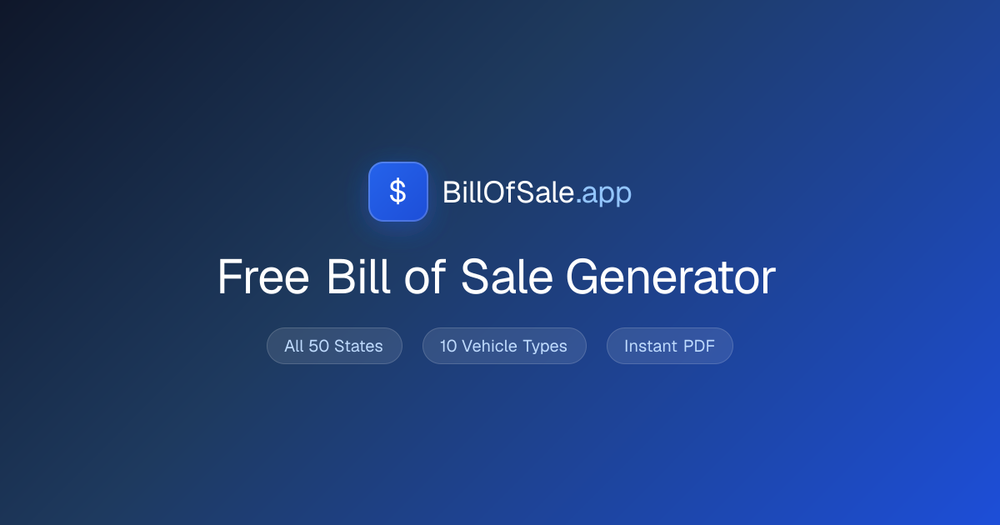 image of BillOfSale.app image of BillOfSale.app