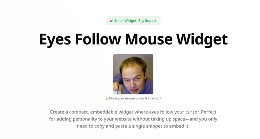 image of Eyes Follow Mouse Widget