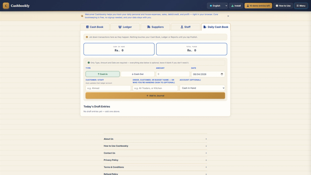 image of Cashbookly