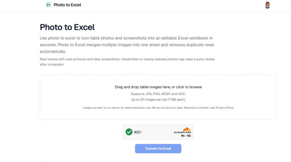 image of Photo to Excel
