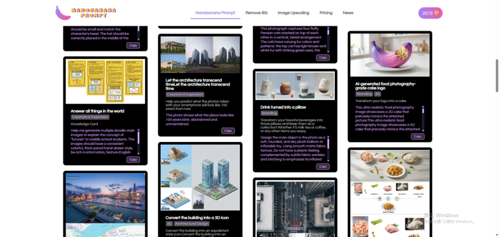 image of nano banana prompt