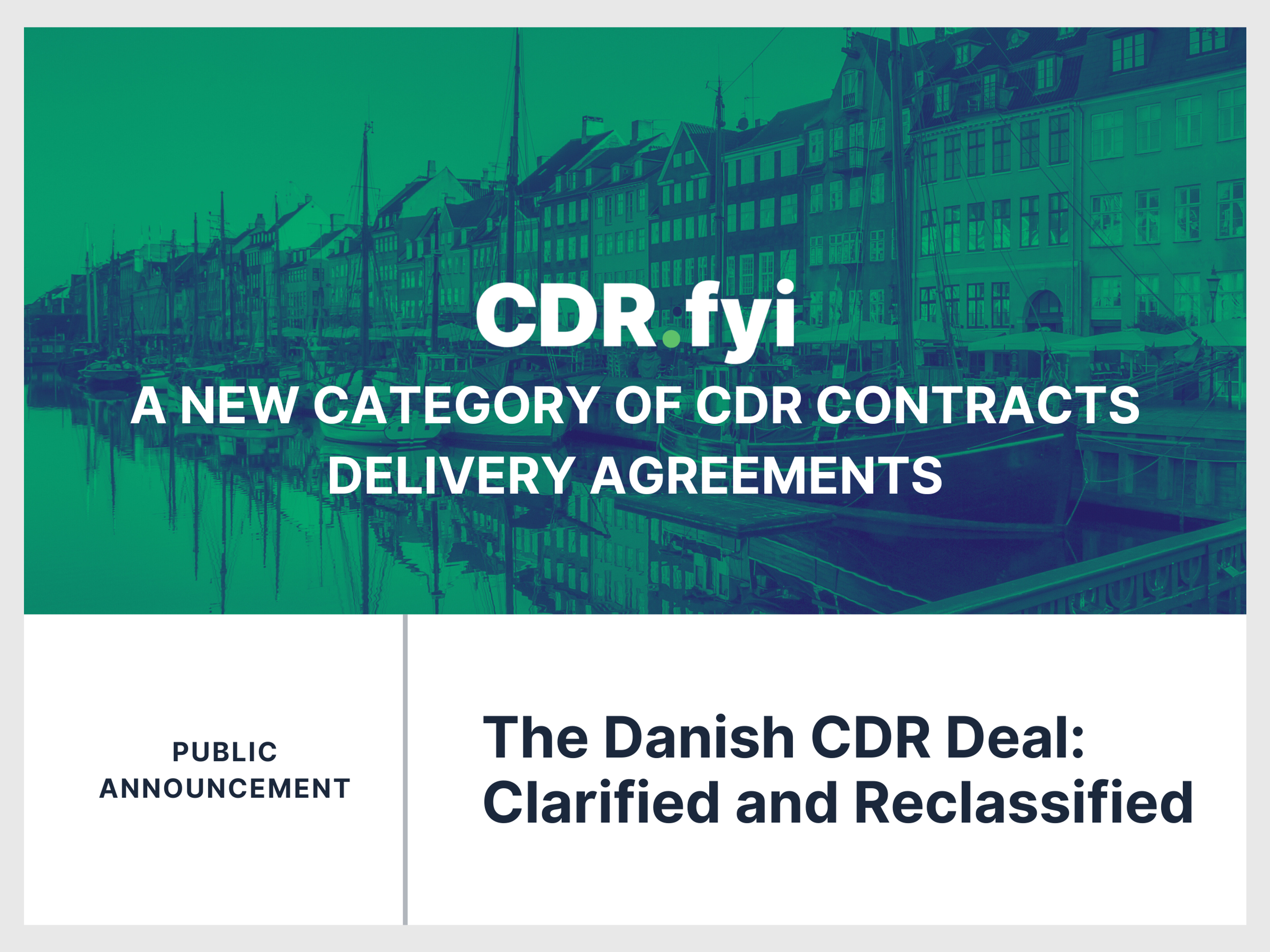 The Danish CDR Deal: Clarified and Reclassified blog post image