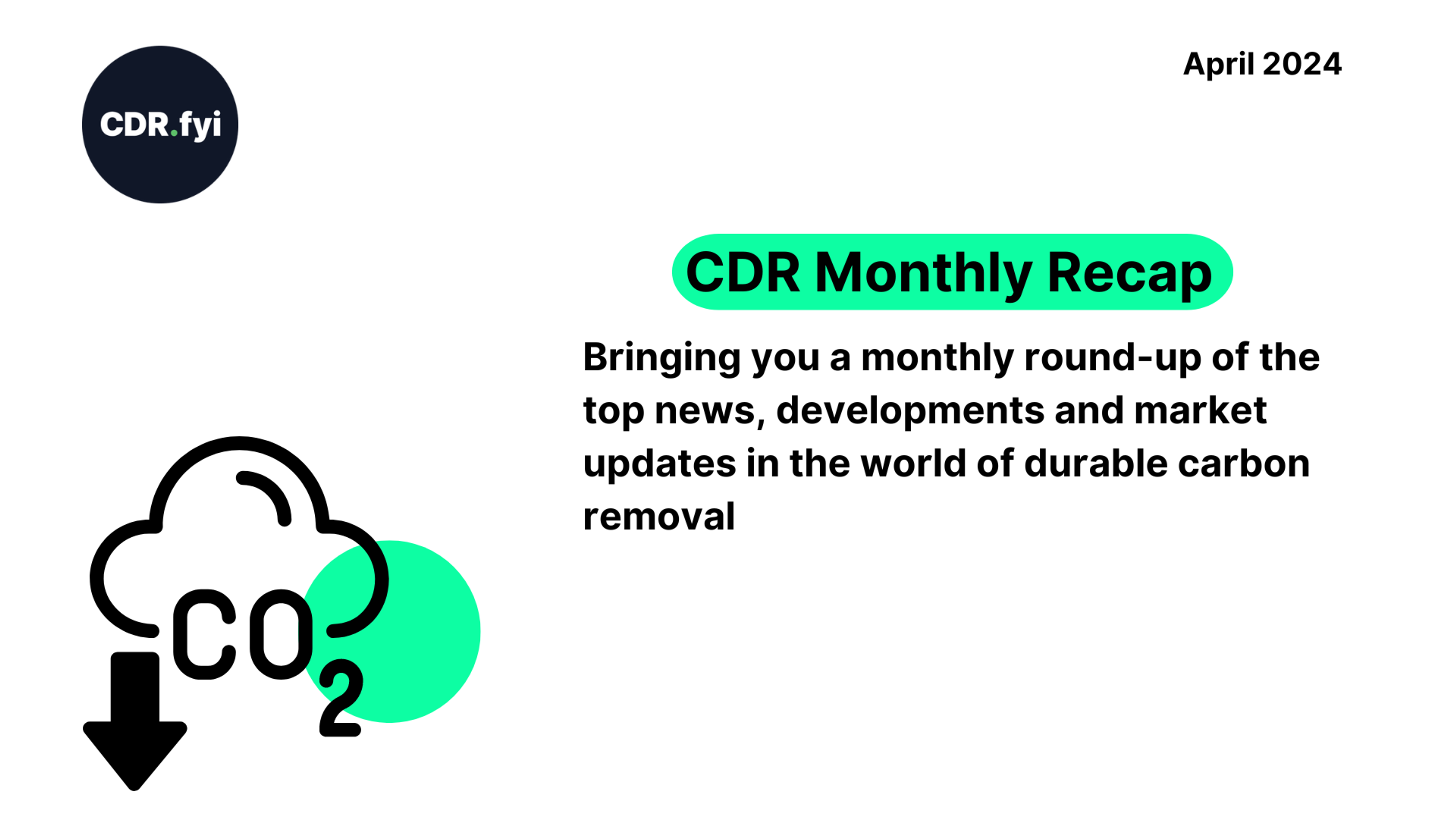 CDR Monthly Recap - April 2024 blog post image