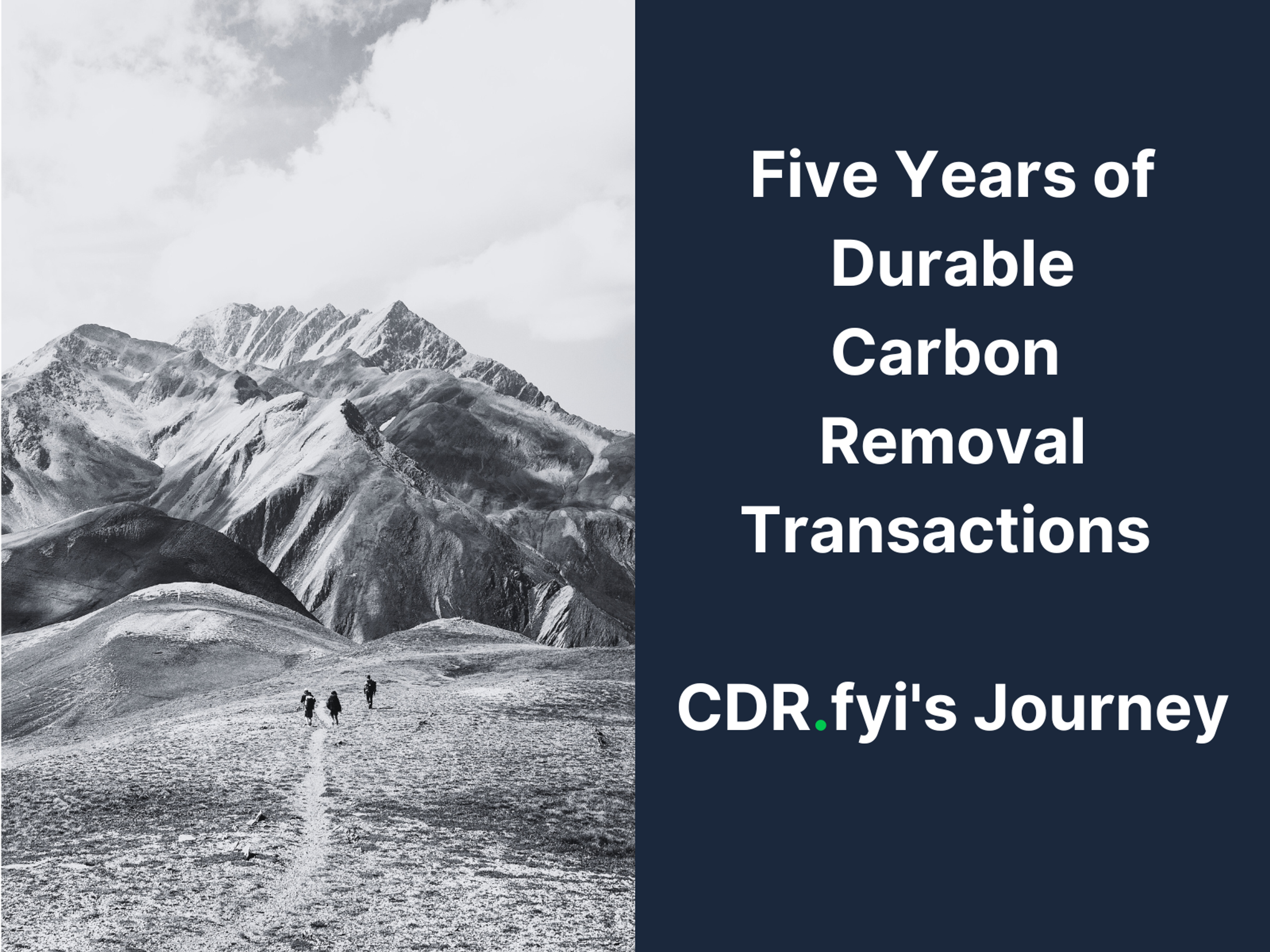 Five Years of Durable Carbon Dioxide Removal Transactions: CDR.fyi's Journey blog post image