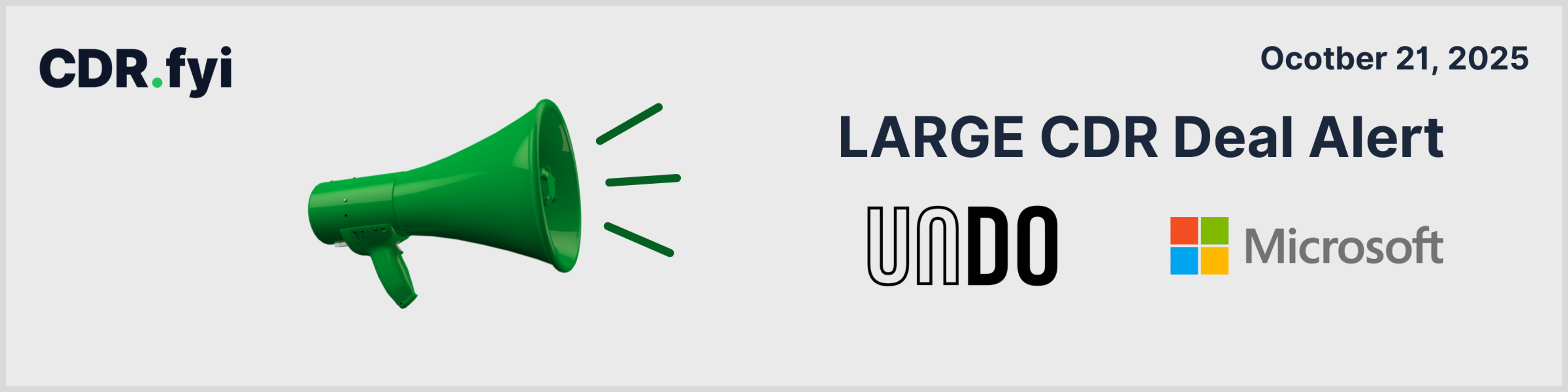 🚨 Large CDR Deal Alert! 🚨 Undo <> Microsoft blog post image