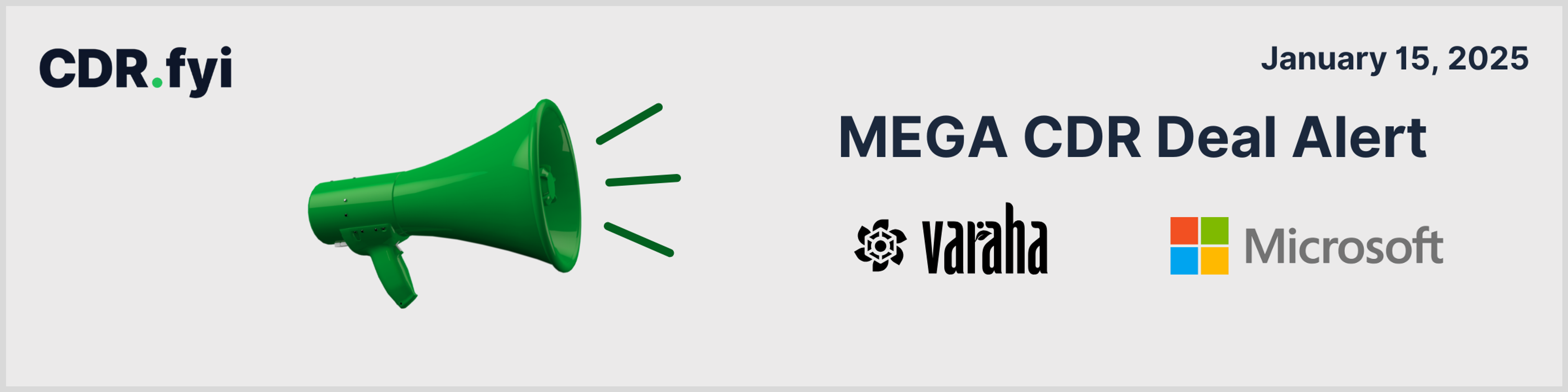 🚨 Mega CDR Deal Alert! 🚨 Varaha <> Microsoft blog post image