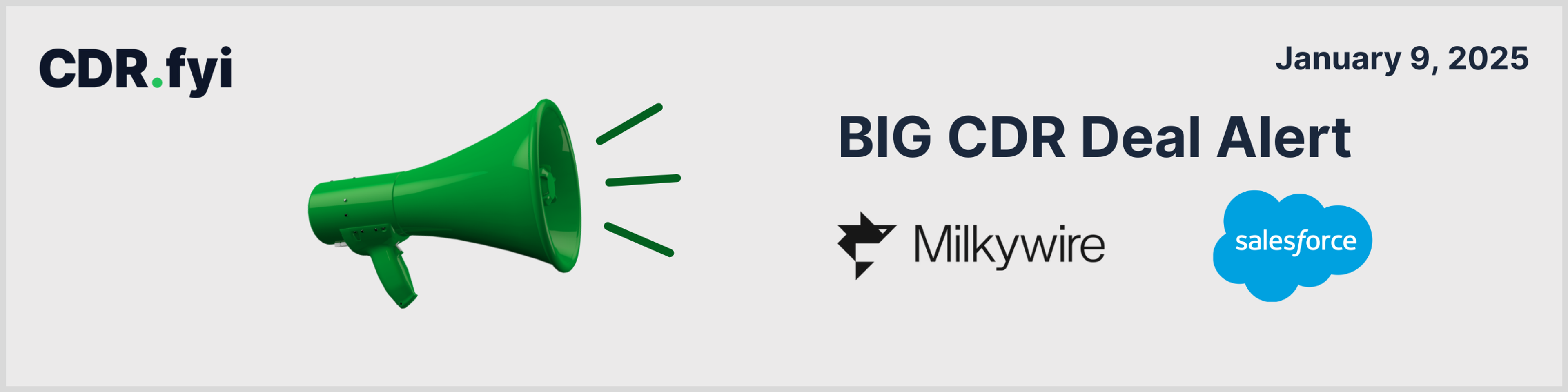 🚨 Big CDR Deal Alert! 🚨 Milkywire <> Salesforce blog post image