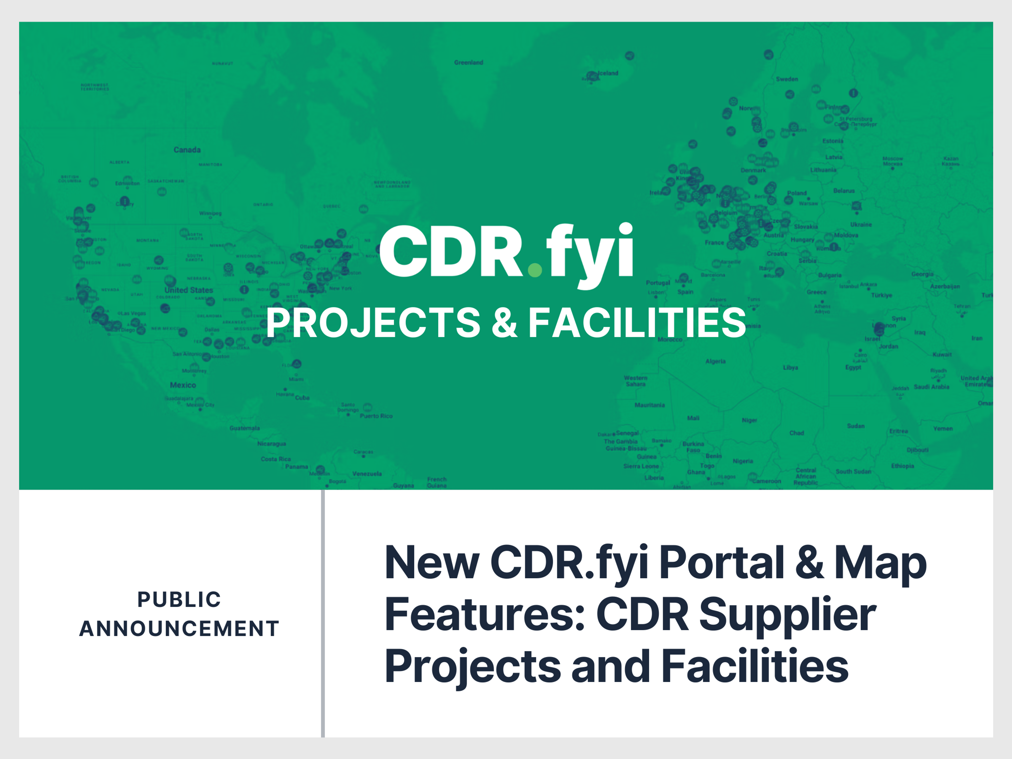 New CDR.fyi Portal and Map Features: CDR Supplier Projects and Facilities blog post image