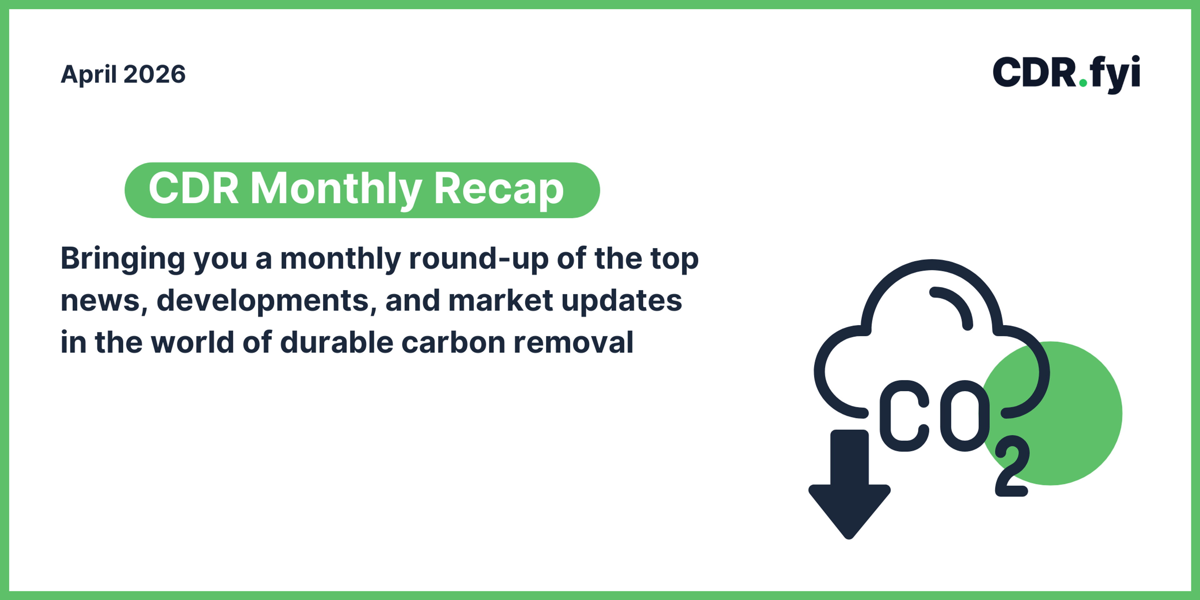 Durable CDR Market Recap: April 2026 — Key Deals & Trends blog post image