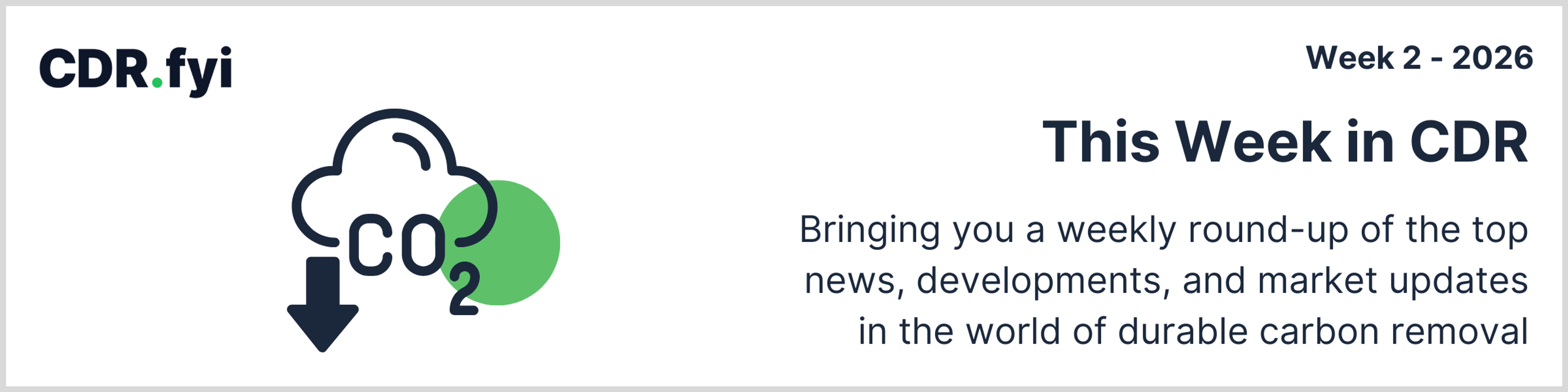 This Week in CDR - Week 2, 2026 blog post image