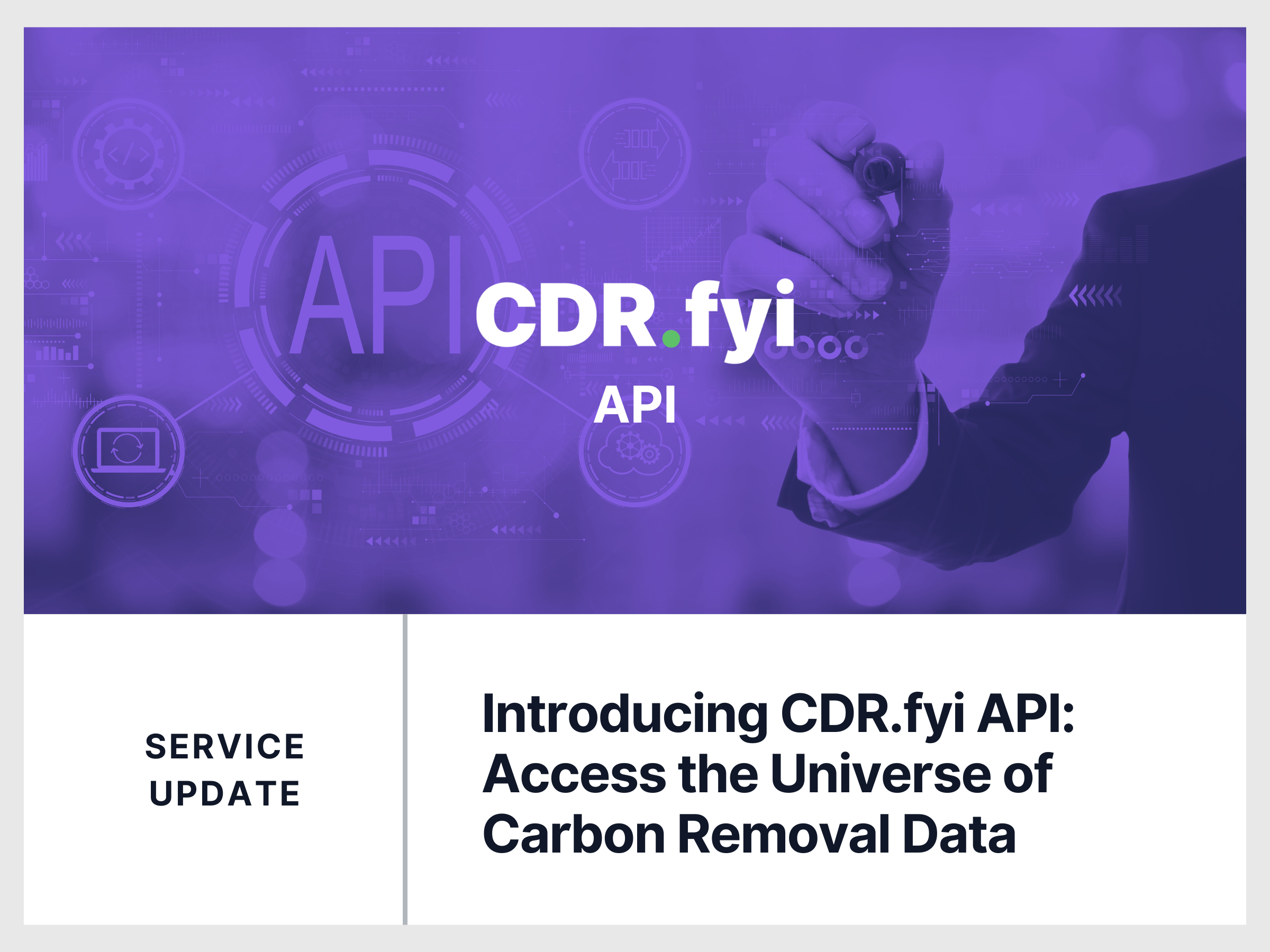 Introducing CDR.fyi API: Access the Universe of Carbon Removal Data ...