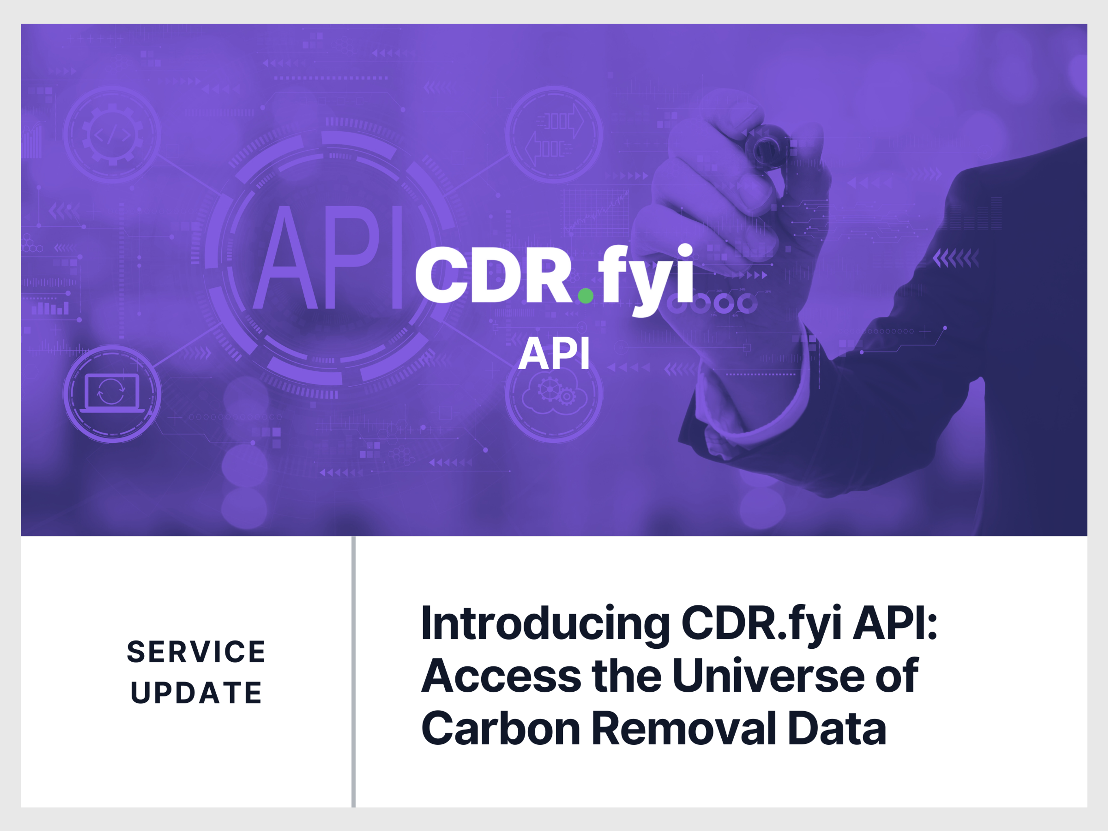 Introducing CDR.fyi API: Access the Universe of Carbon Removal Data blog post image