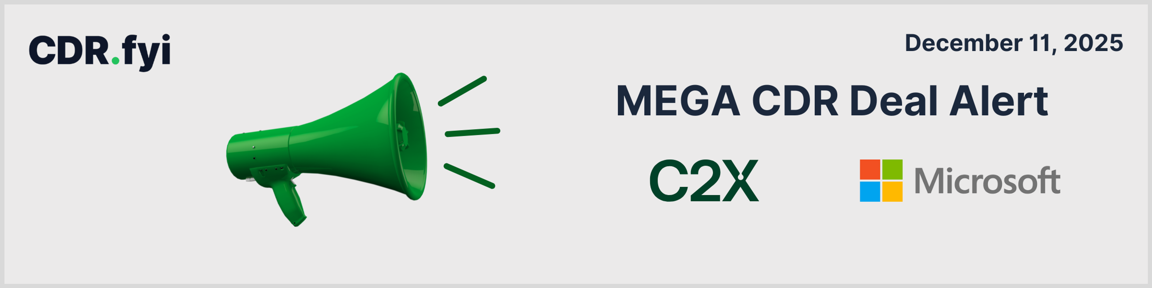 🚨 Mega CDR Deal Alert! 🚨 C2X <> Microsoft blog post image
