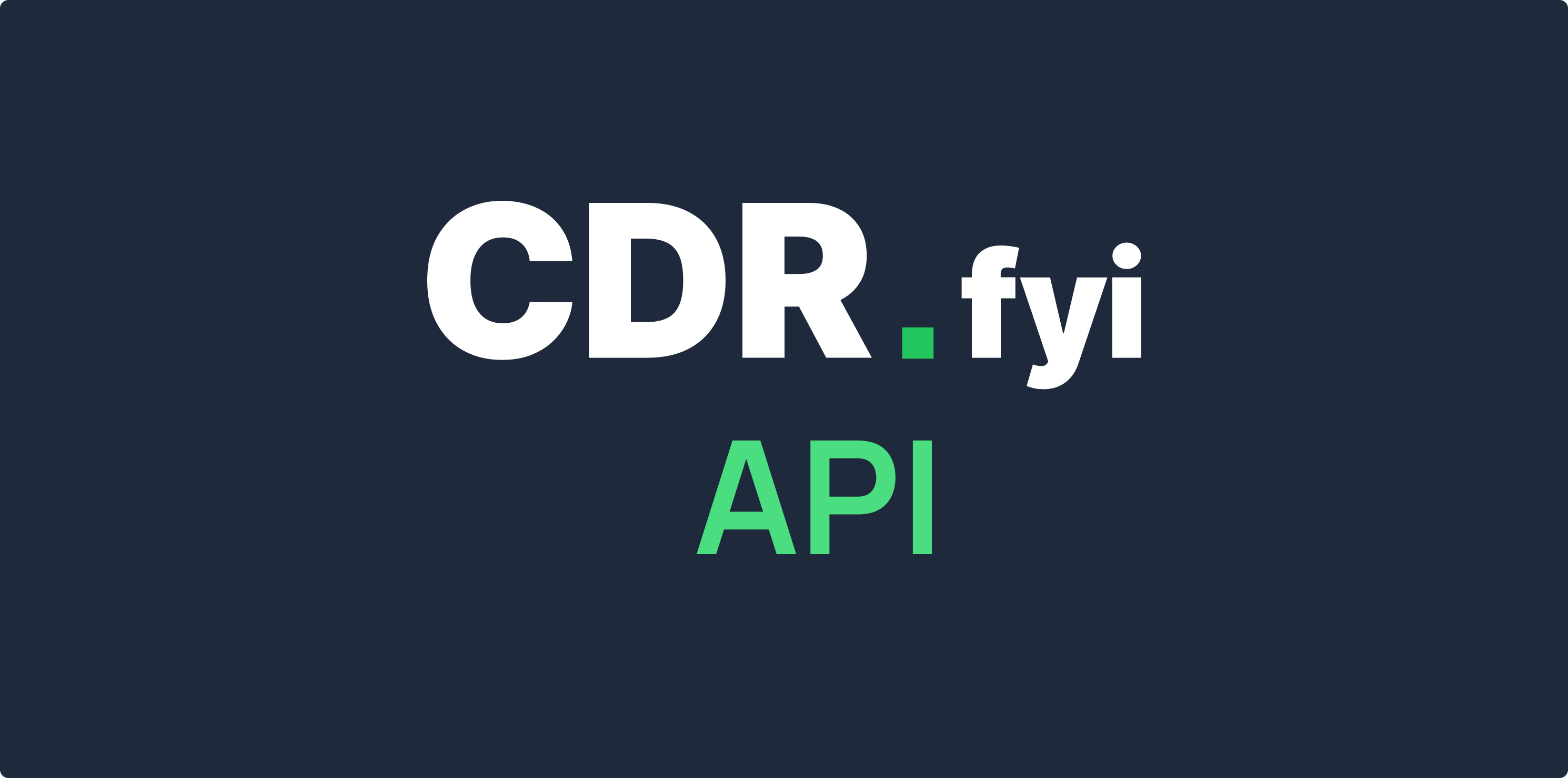 Today, we’re excited to announce the launch of the CDR.fyi API, a powerful new way to access the world's largest data platform of high-permanen