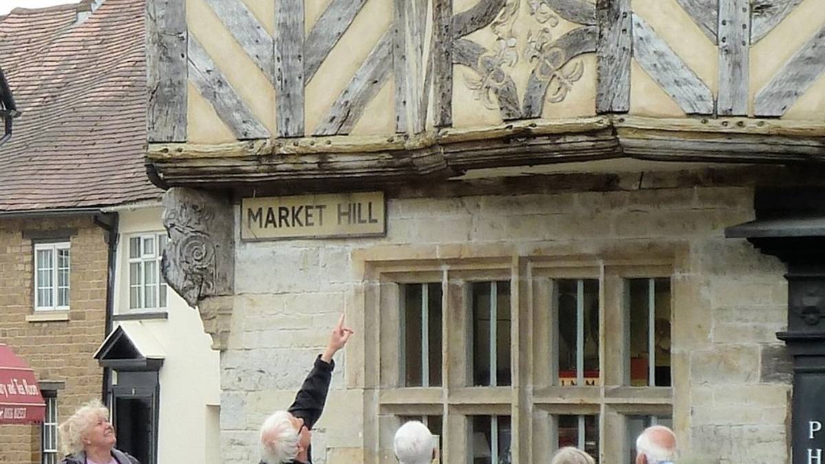 Market hill corner in Southam town centre
