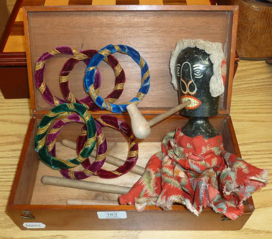 A Late 19th Century Wooden Aunt Sally Game