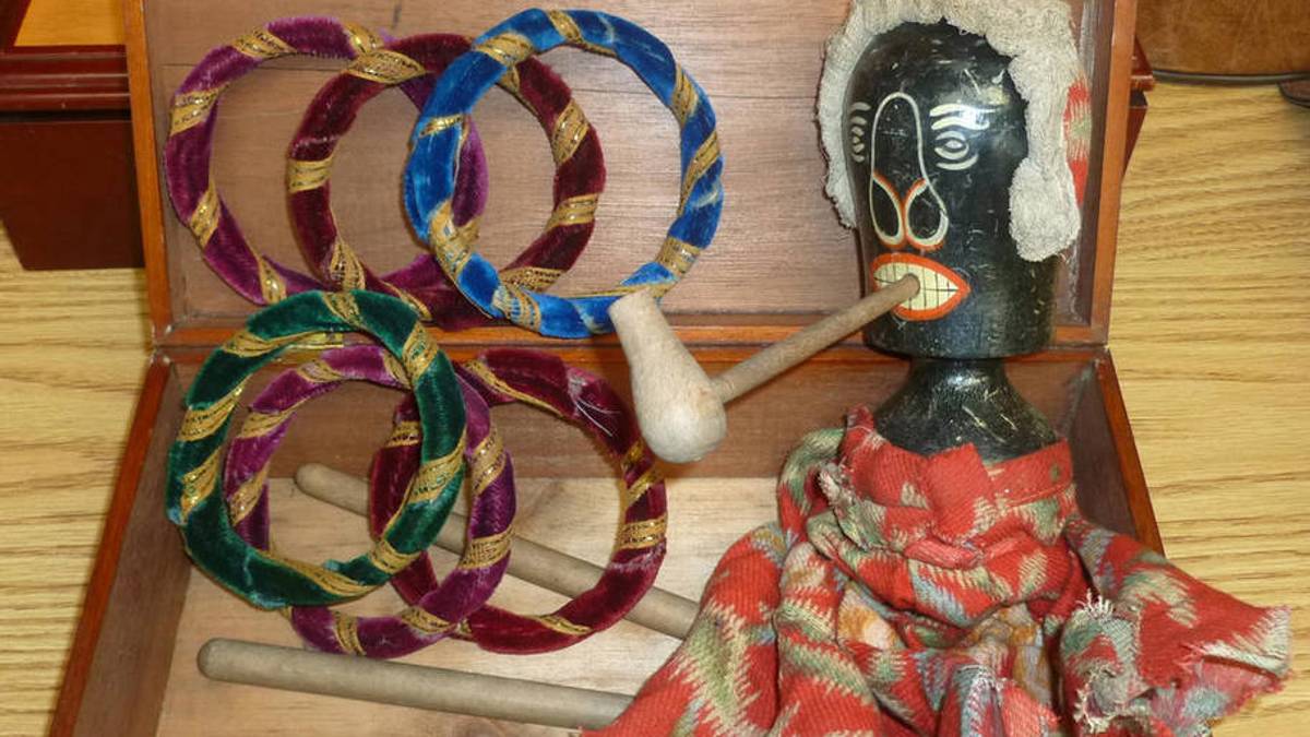 A Late 19th Century Wooden Aunt Sally Game