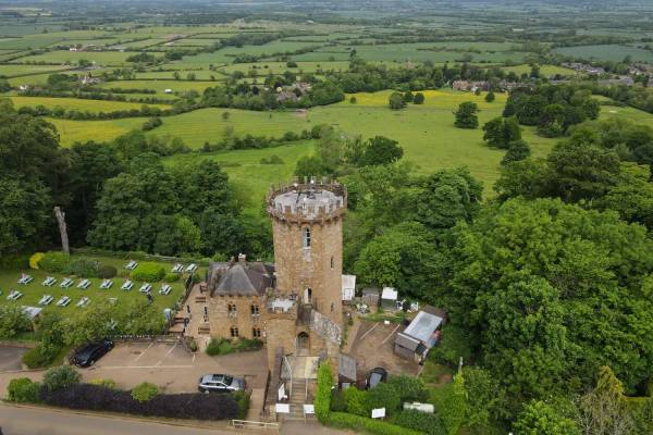 The Castle at Edgehill from above