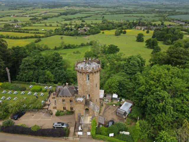 The Castle at Edgehill from above