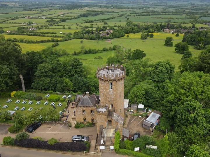 The Castle at Edgehill from above