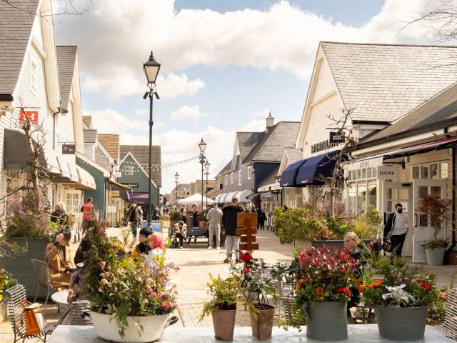 Bicester village shopping street