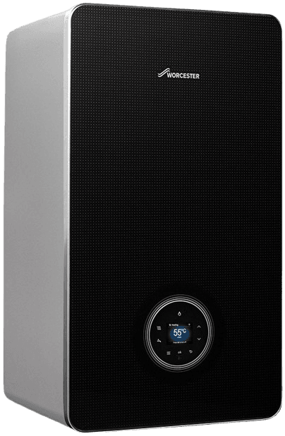 Modern black combi boiler