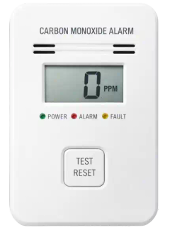 A carbon monoxide alarm