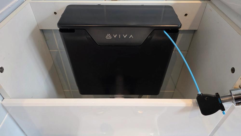 New concealed cistern installed, with the water supply and isolation valve connected