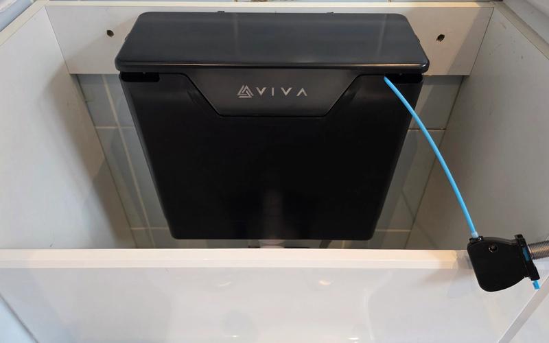 New concealed cistern installed, with the water supply and isolation valve connected