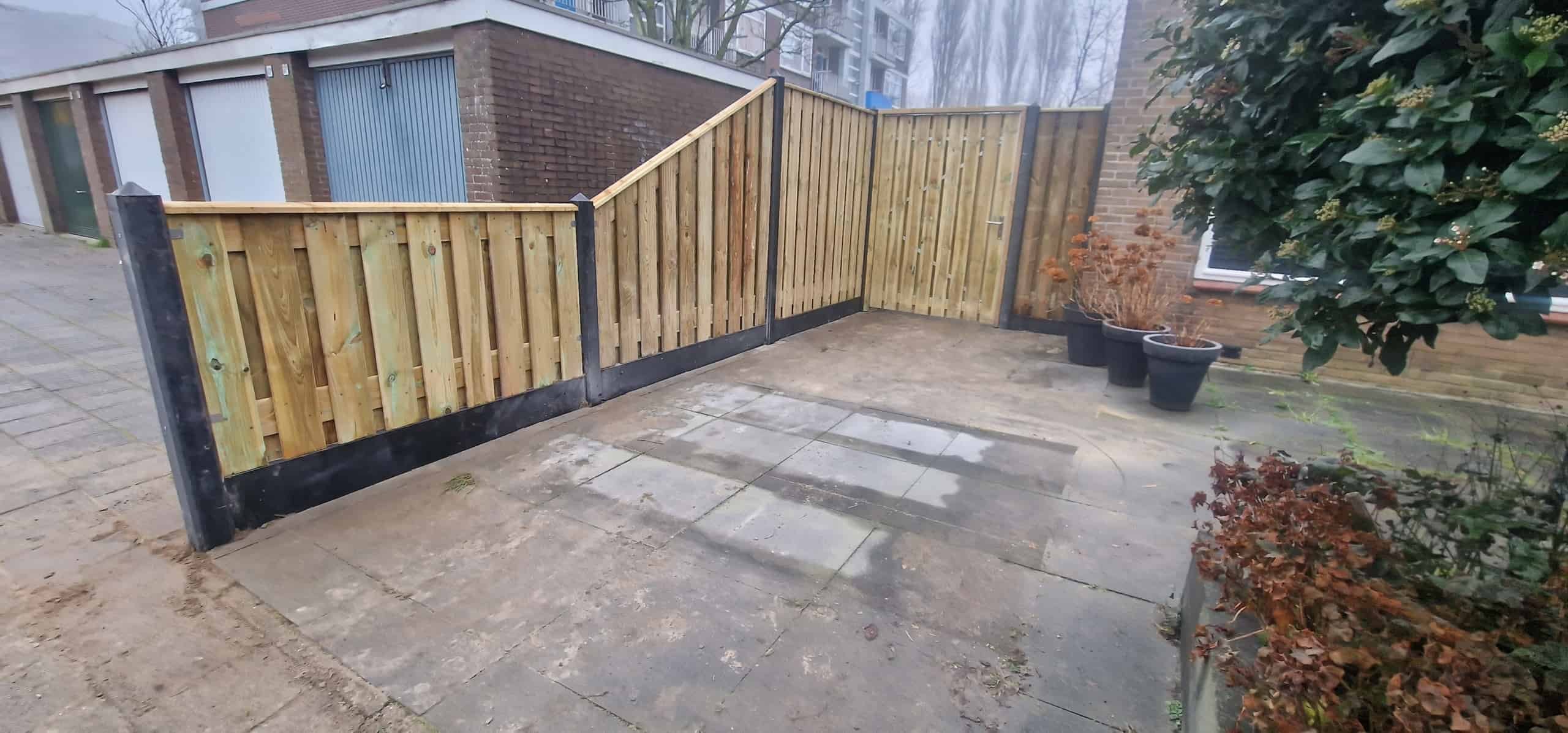 Hout-Beton Schutting Heemskerk