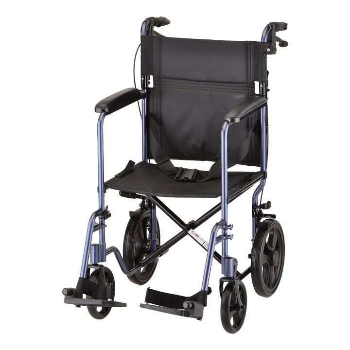 Lightweight Transport Chair with Hand Brakes – 19 with Swing Away Footrests Item #_ 330B