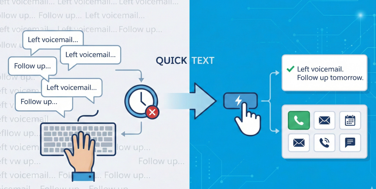 Stop Typing the Same Call Notes Over and Over: Use Quick Text Instead