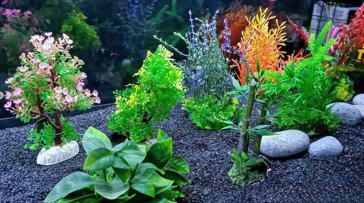 fish tank artificial plants