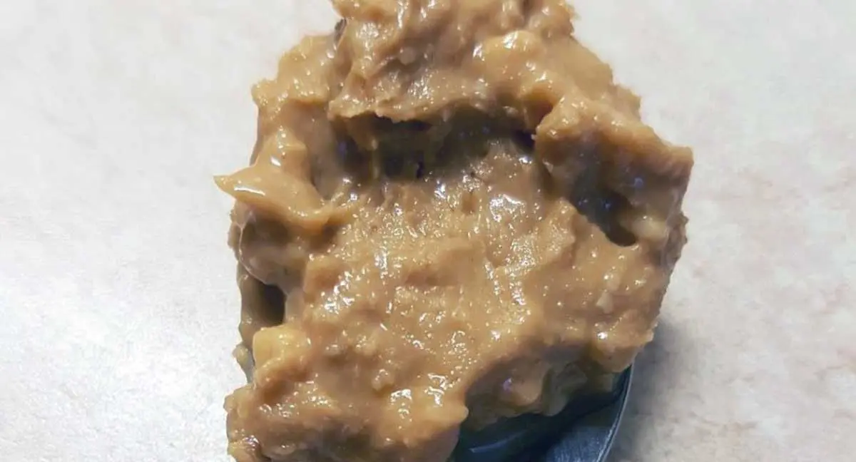 peanut butter on spoon