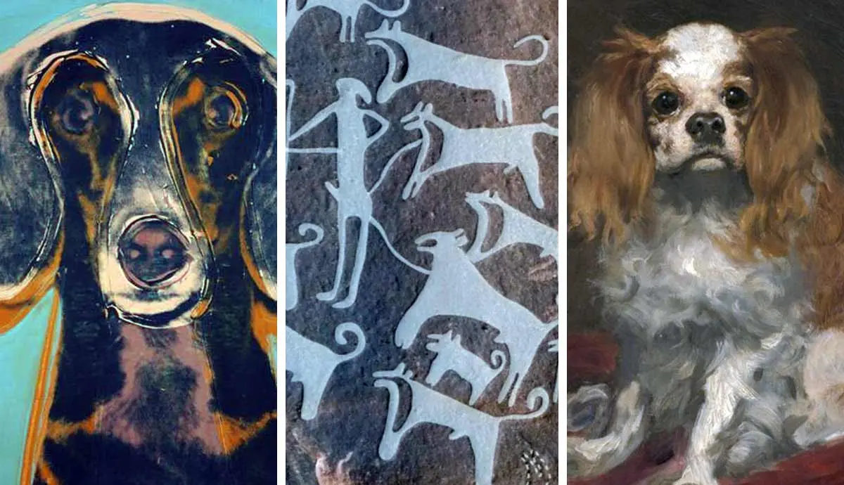 paintings featuring dogs