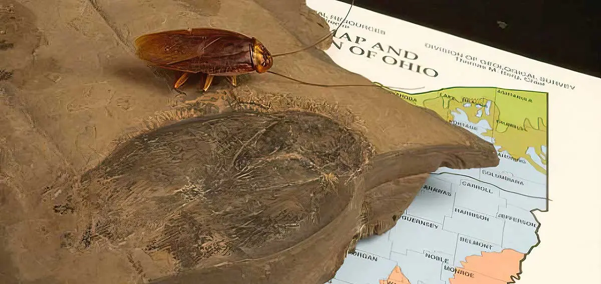 fossil cockroach live cockroach