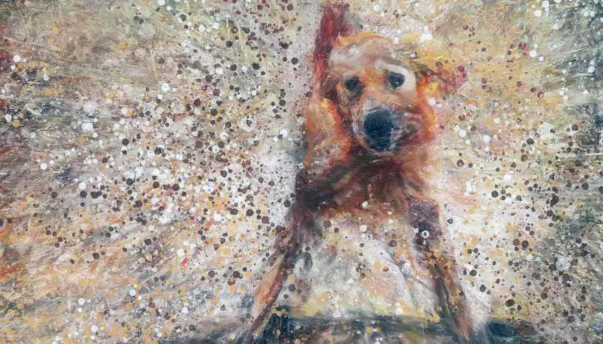 Memorial Artwork of Labrador Dog