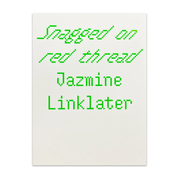 a photo of the book Snagged on red thread by Jazmine Linklater