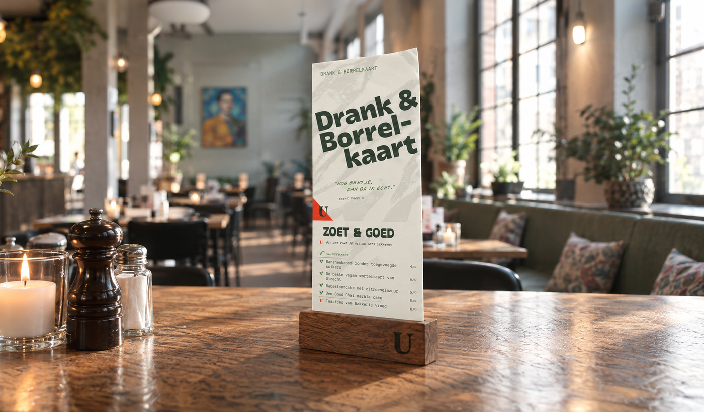 Drank en Borrelkaart staat op tafel