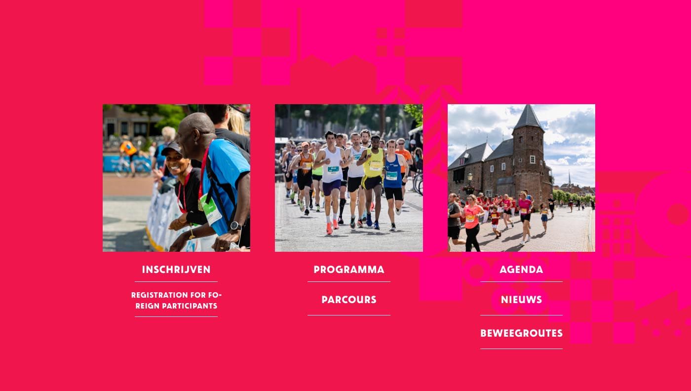 Website-ontwerp voor Marathon Amersfoort