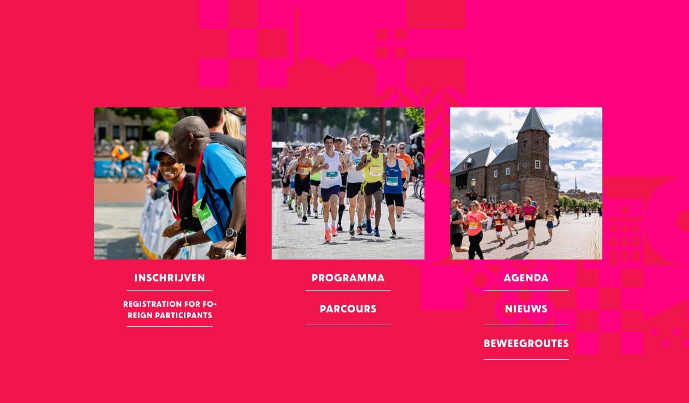 Website-ontwerp voor Marathon Amersfoort